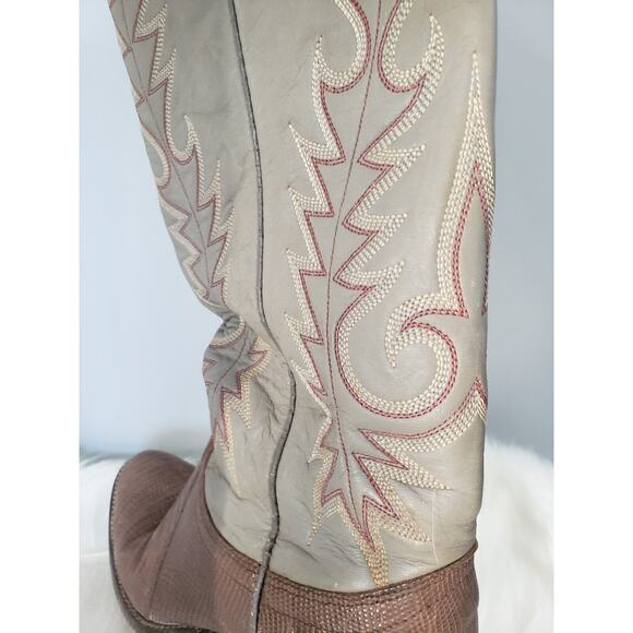 Dan Post Western Exotic Teju Lizard Reptile Cowboy Boots Womens Size 5.5C - Picture 5 of 9